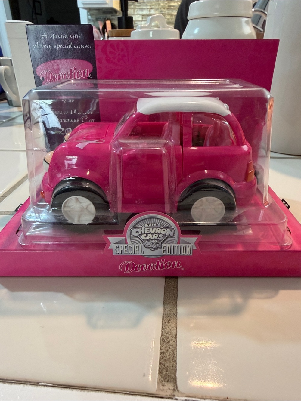Chevron Cars Special Edition Devotion Pink Toy Car with White Roof